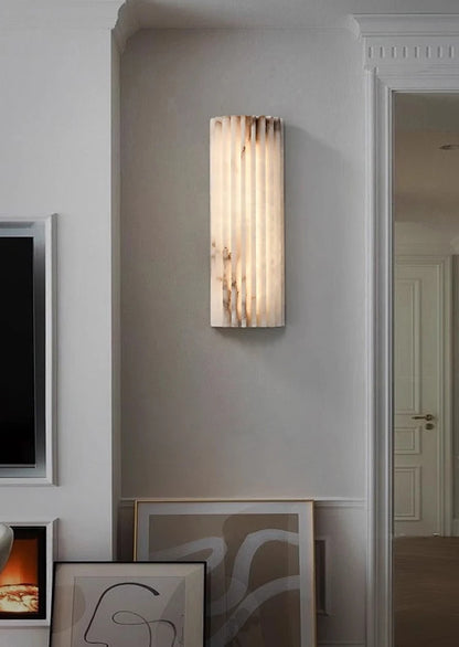 45cm Marble LED Wall Light with Soft Natural Illumination