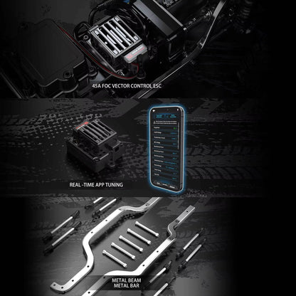 Silver 4WD RC Car 12km/h Brushless Racing Truck