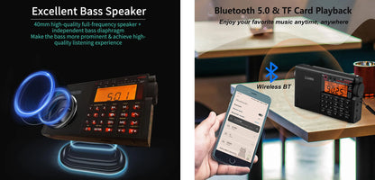 Rechargeable Portable Radio Bluetooth MP3 Player and Torch