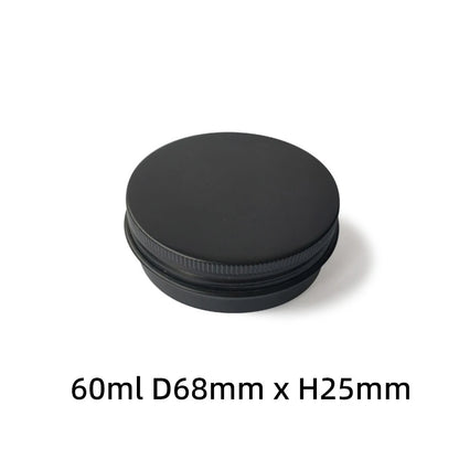 100 × 60ml Round Metal Cosmetic Containers with Lids