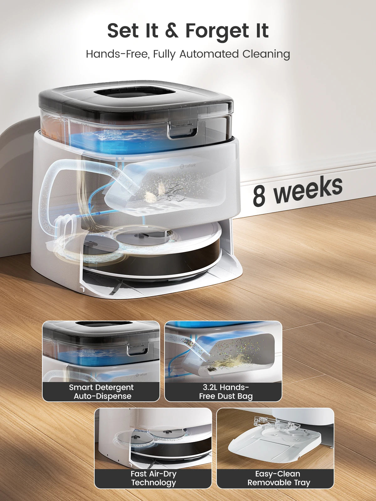 All-in-One Robot Vacuum with 220min Battery and Mop