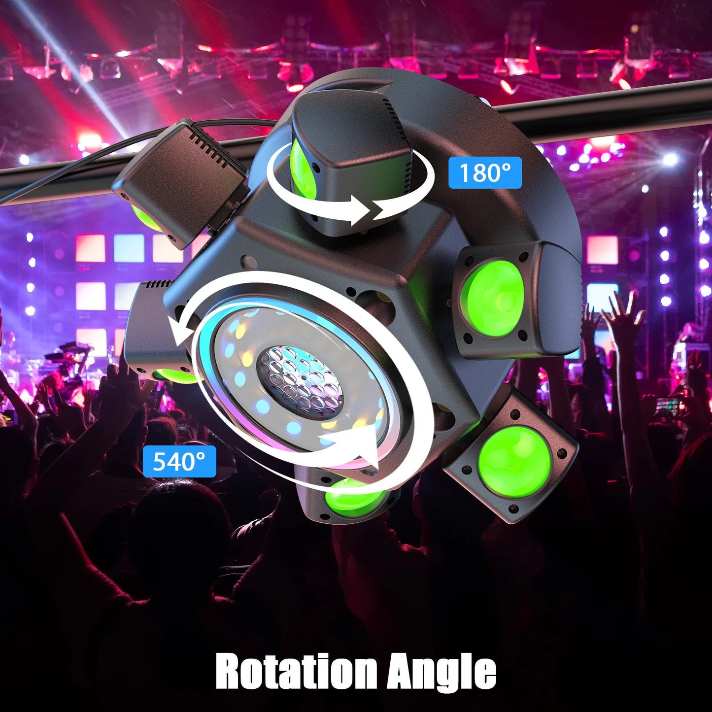 100W 6 Arm RGBW Moving Head Stage Light with Remote