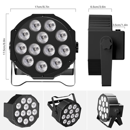 4PCS Battery LED Par Light RGBW DMX Stage Effect