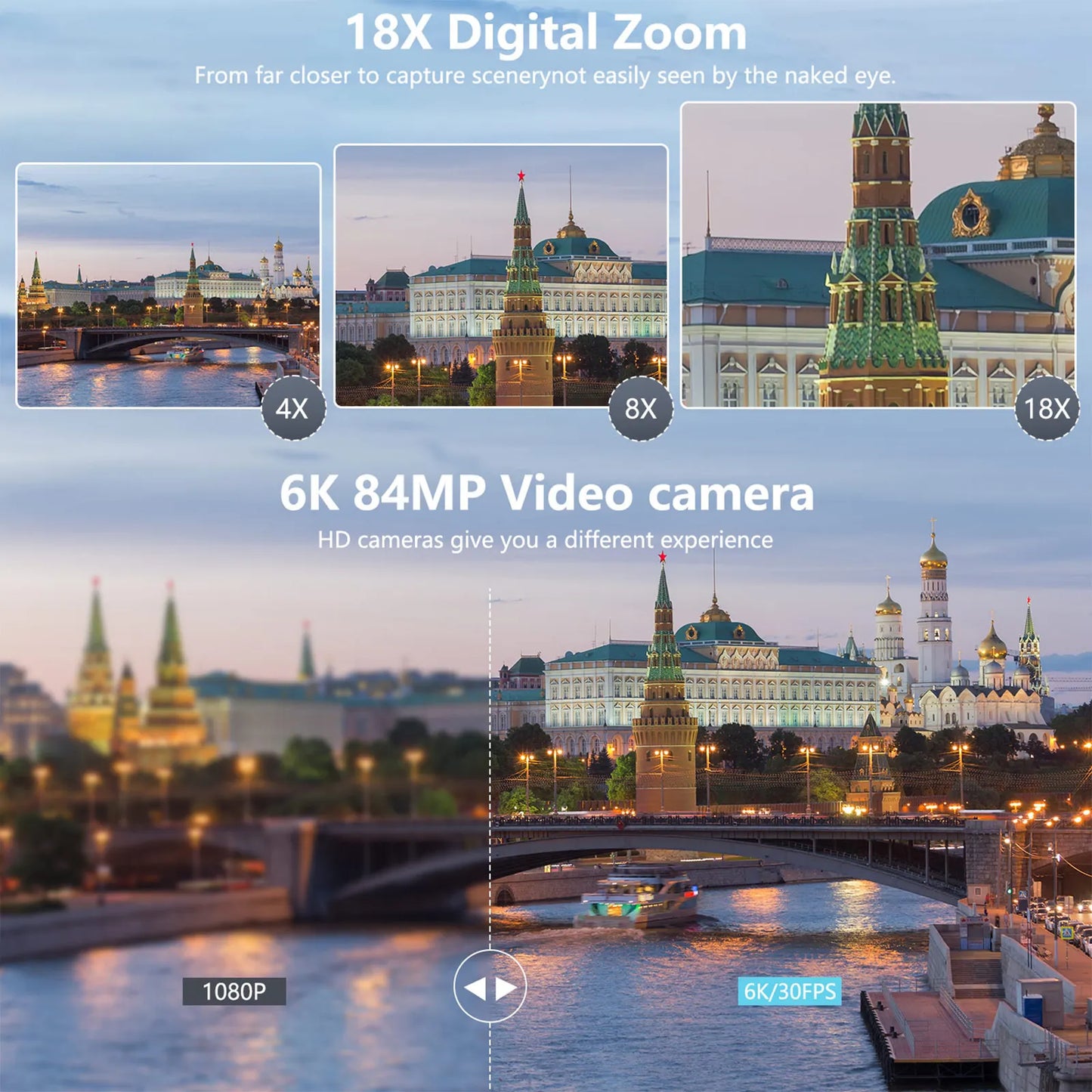 6K Vlogging Camera with Autofocus 16GB and Built In Flash