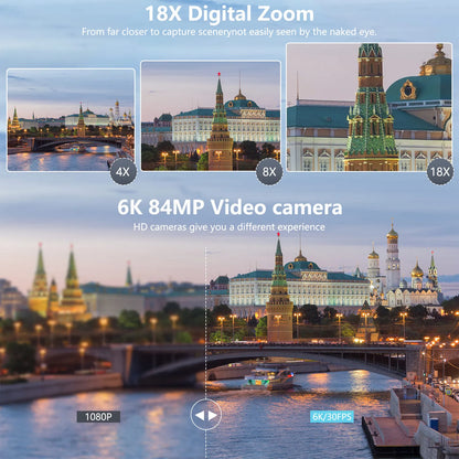 6K Vlogging Camera with Autofocus 16GB and Built In Flash