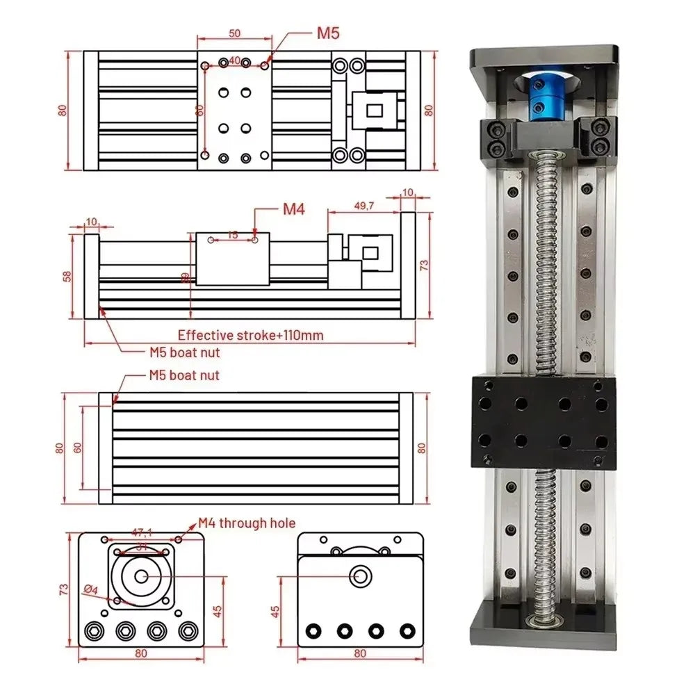 Compact 1.2Nm Linear Motion Module for CNC