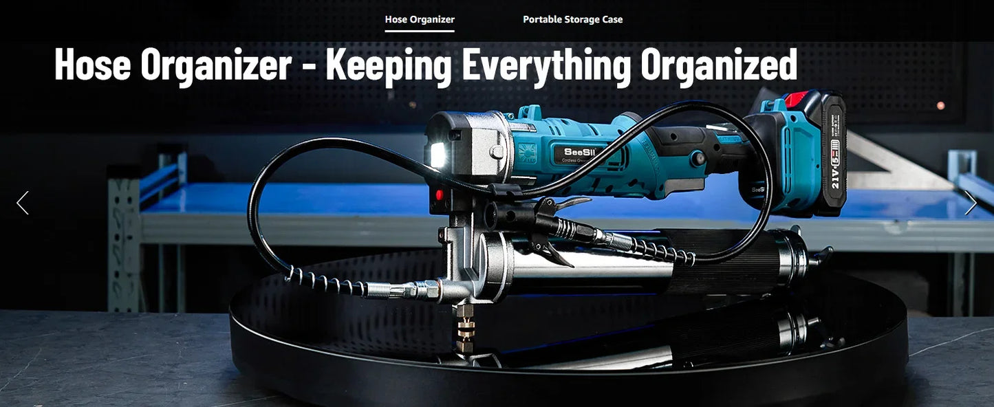 Heavy Duty 12000PSI Cordless Grease Gun 5.3oz per minute