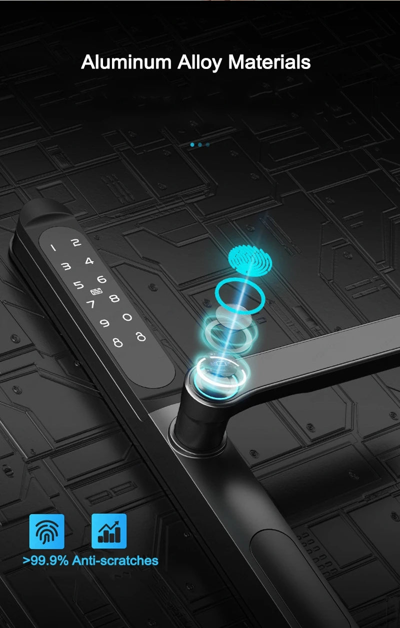 Waterproof Smart Sliding Door Lock Fingerprint Password App Control