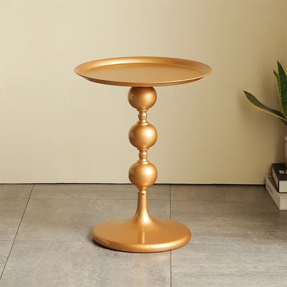 Golden Round Coffee Table Modern Sofa Side Table