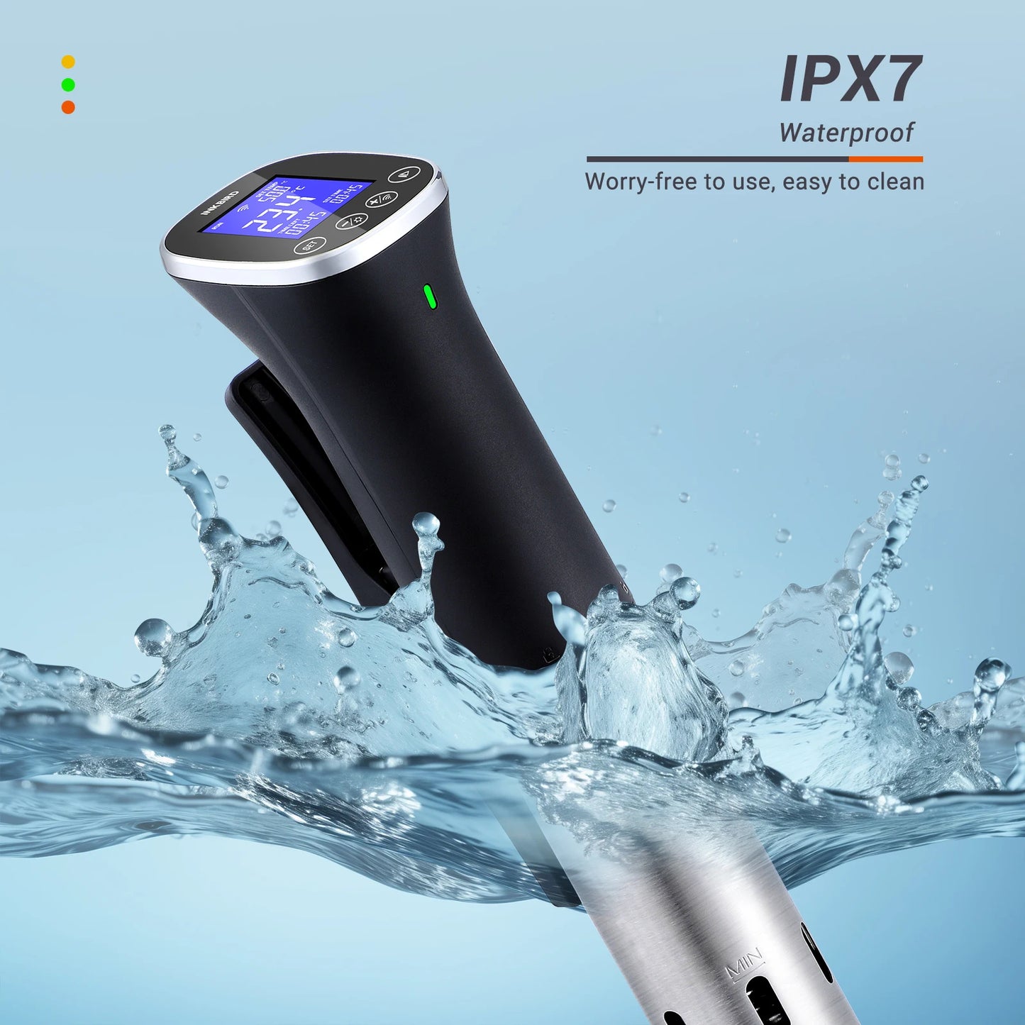 WiFi Sous Vide Cooker IPX7 Waterproof with App Control