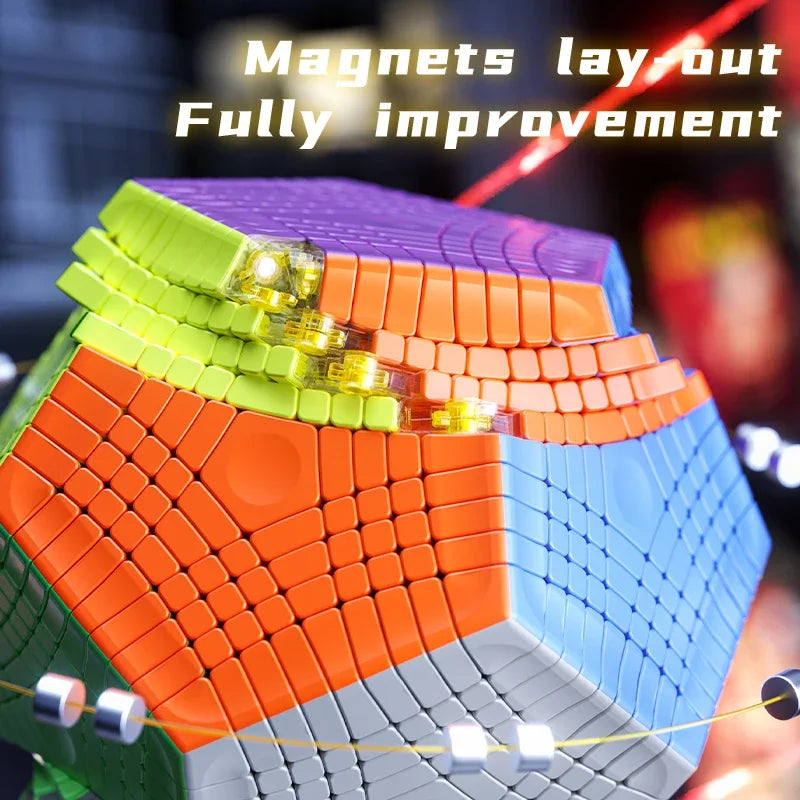 9x9x9 Megaminx Dodecahedron Puzzle Magnetic & Stickerless