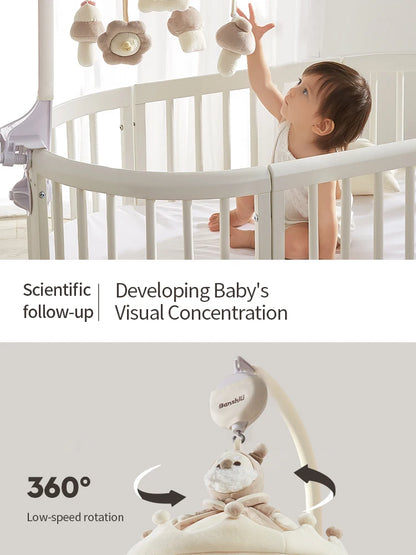 Bluetooth Baby Mobile with Music and Lights for Crib