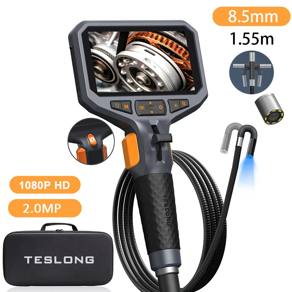 4.5 Inch 1080p Articulating Borescope Camera 8mm Single Lens