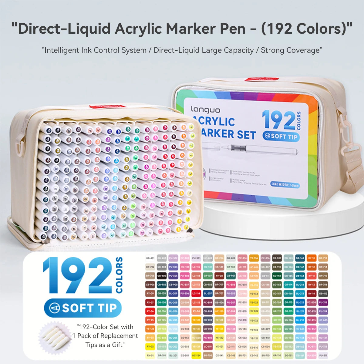 192 Colour Acrylic Paint Pens Brush Tip Art Markers