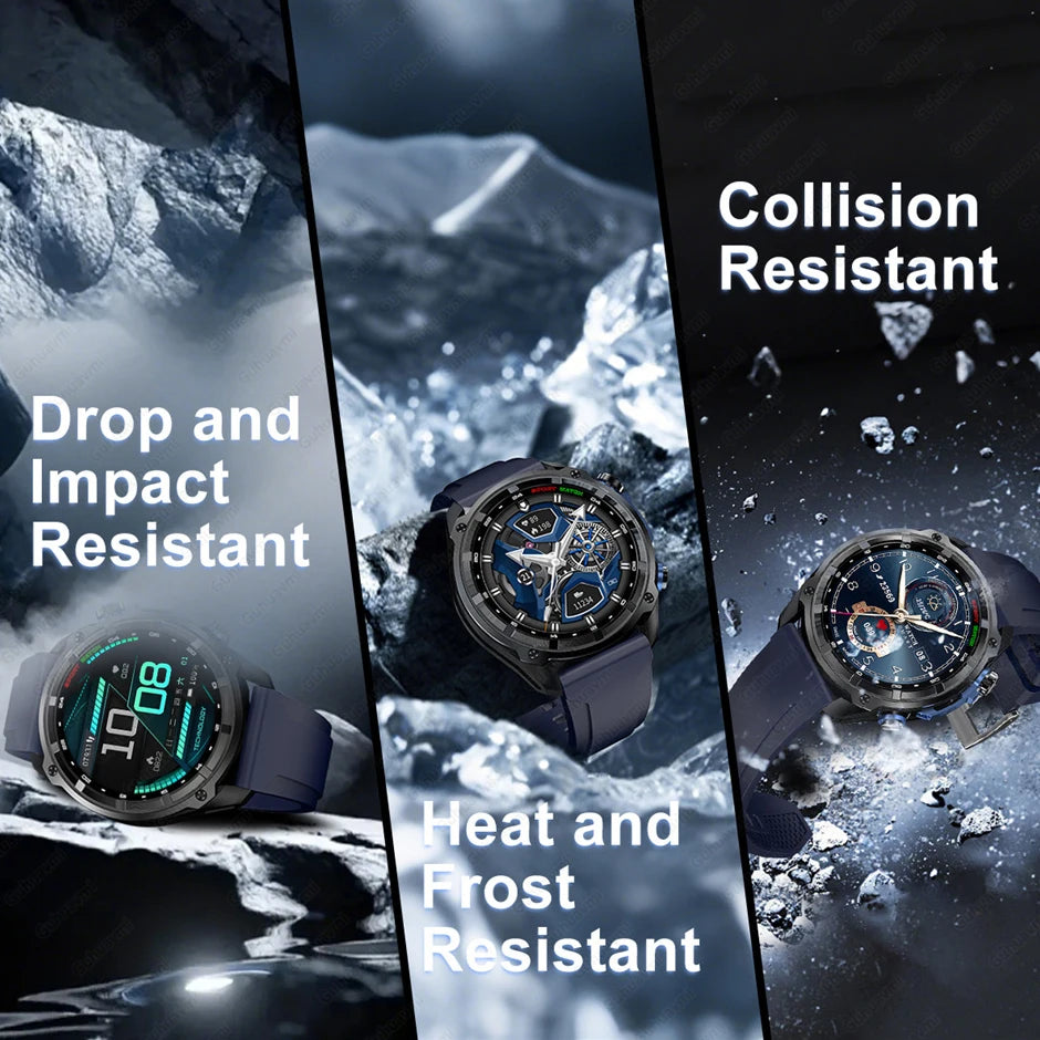 Black Steel GPS Smart Watch with 4GB Memory