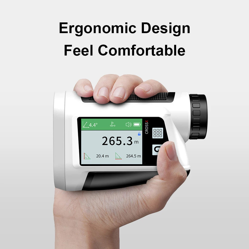 Portable 650Y Golf Range Finder White Display