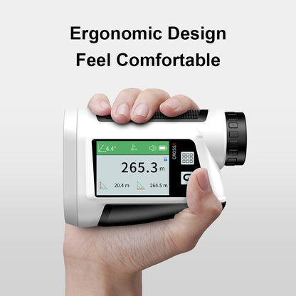 Portable 650Y Golf Range Finder White Display