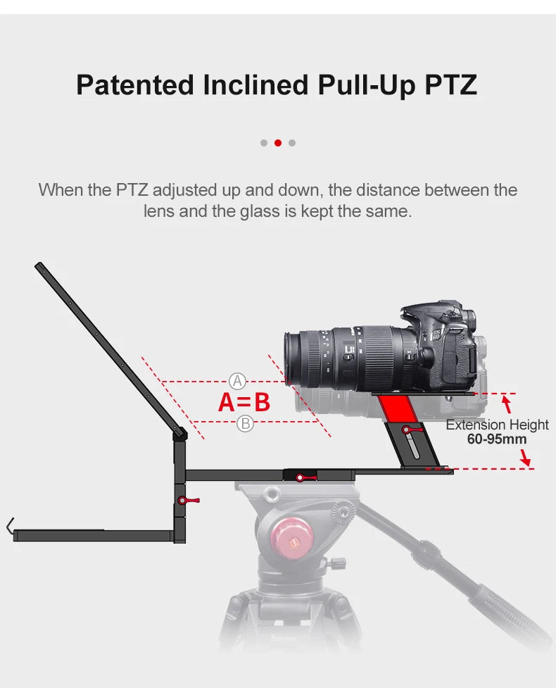 Portable DSLR Teleprompter with iPad and Smartphone Support