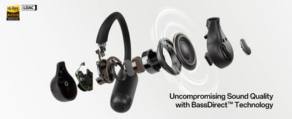 Open Ear Bluetooth 6.0 Sports Earbuds IPX5 ENC Black