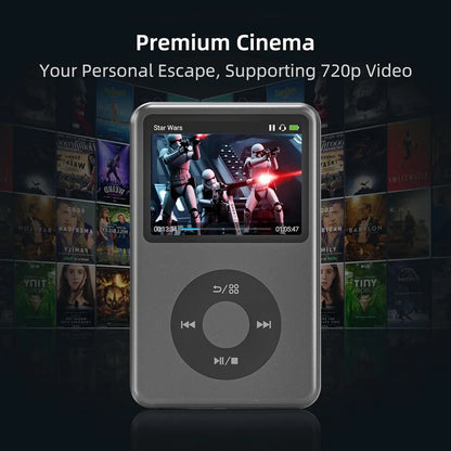 HiFi MP3 Player with Bluetooth Video FM Radio 128GB Storage