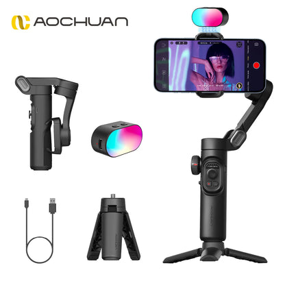 Wireless 3-Axis Video Gimbal with Foldable Design