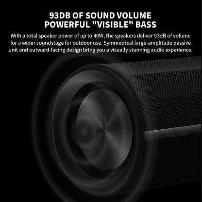 Portable 40W Bluetooth 5.3 Waterproof Outdoor Speaker IP67
