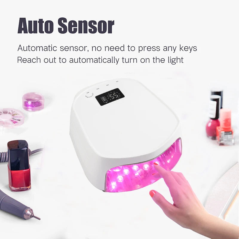 Rechargeable UV LED Nail Dryer Metallic Reflector Base