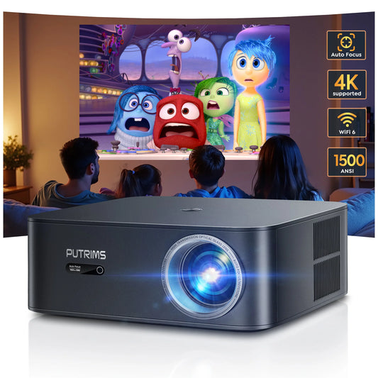 Full HD WiFi Bluetooth Projector with 4K Support 1500 ANSI