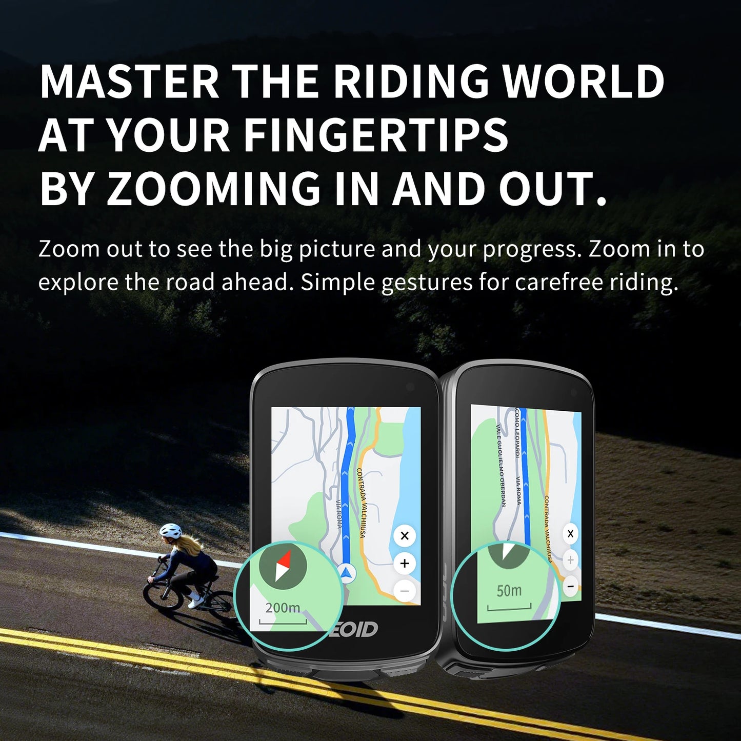 2.8” GPS Bike Computer with Global Map Navigation