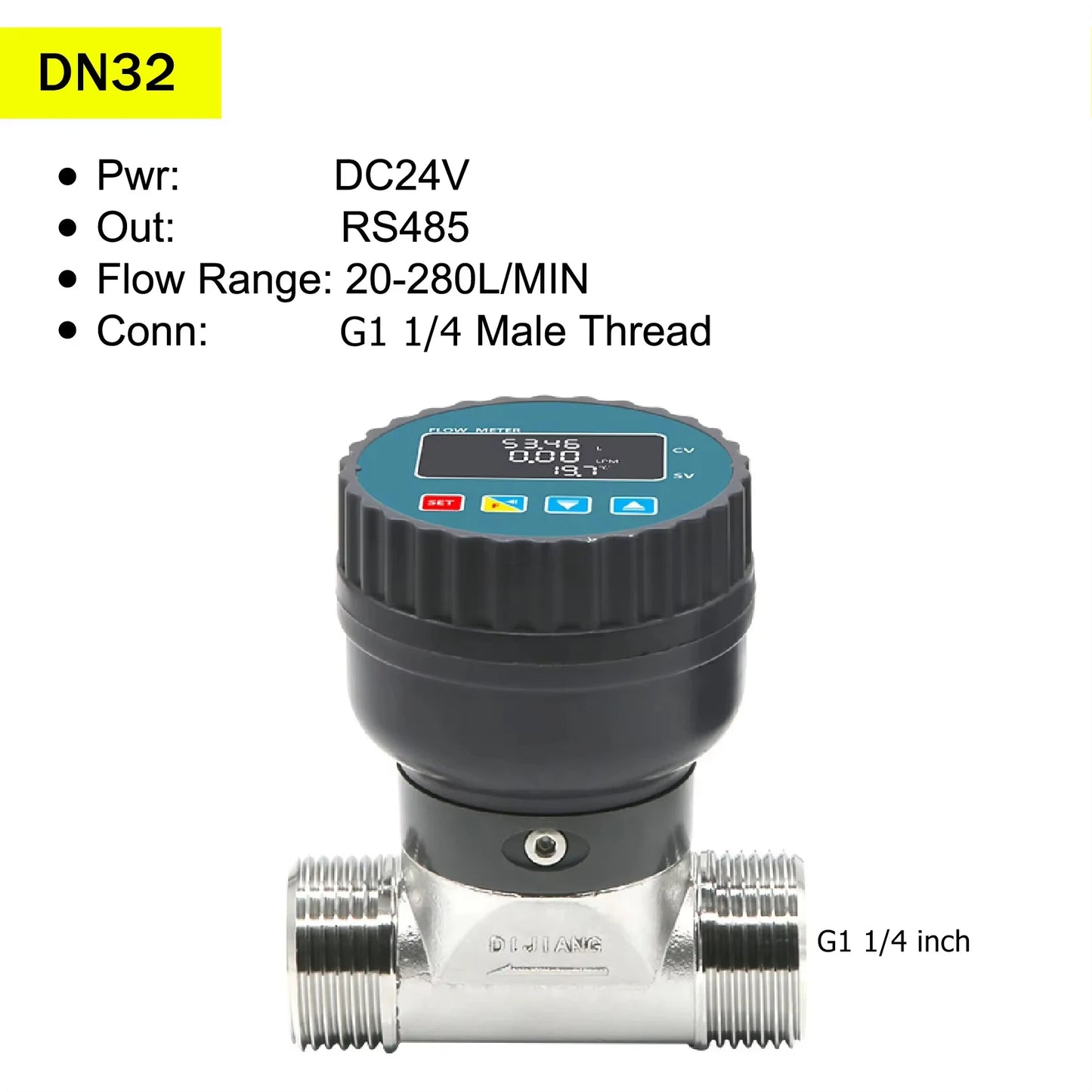 DN32 Electronic Flow Meter for Liquid Measurement