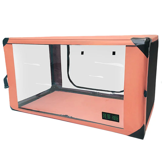 Foldable Orange Cat Show Cage with Delivery Room