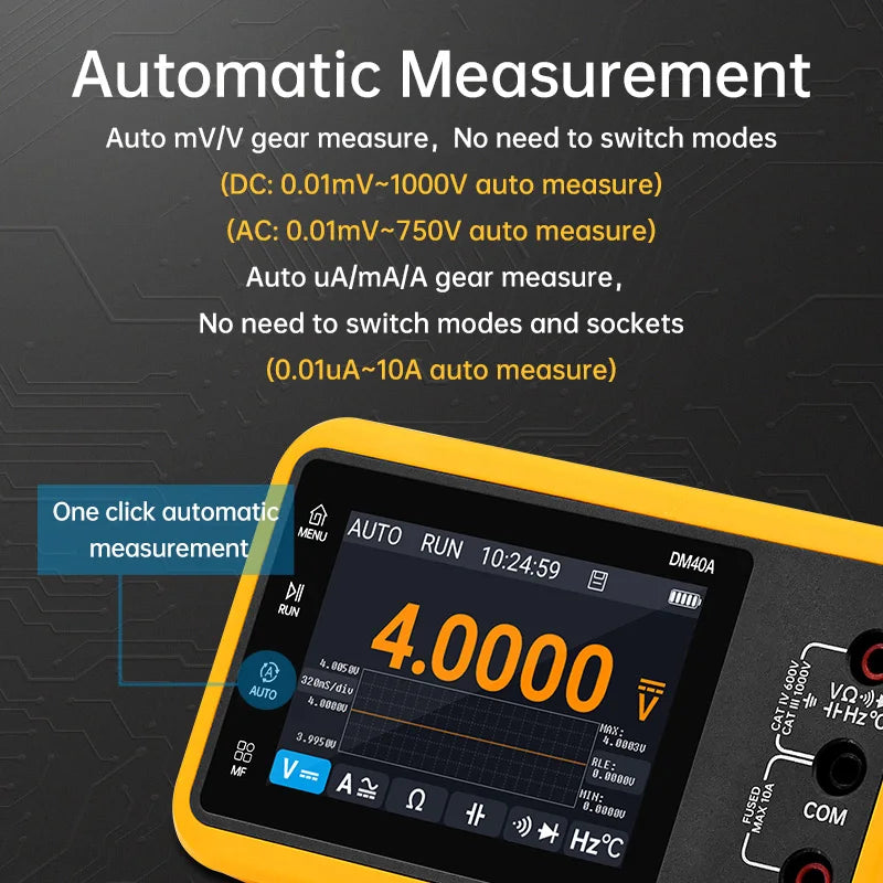 Handheld Digital Multimeter & Signal Generator DM40A Set2