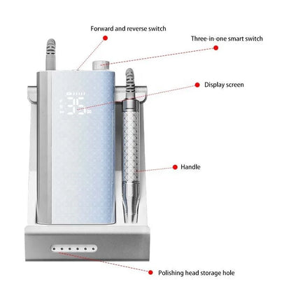 Brushless Electric Nail Drill with Charging Base