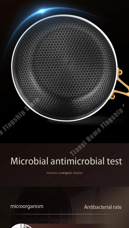 28cm 316 Stainless Steel Honeycomb Non-Stick Frying Pan