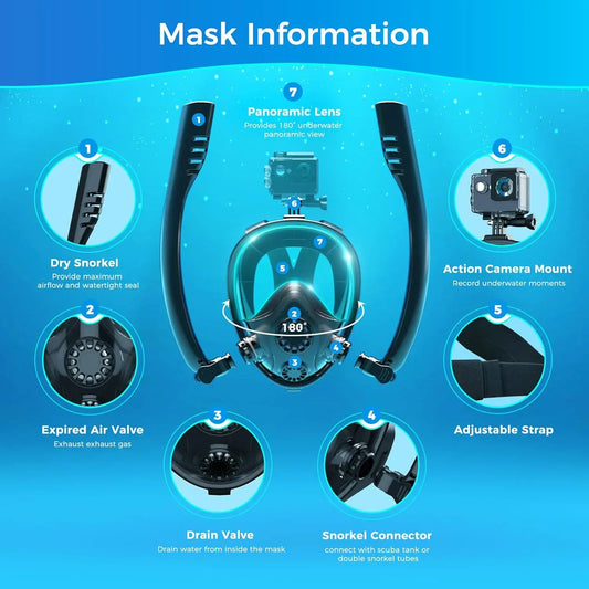 Portable Mini Scuba Tank with Snorkeling Mask