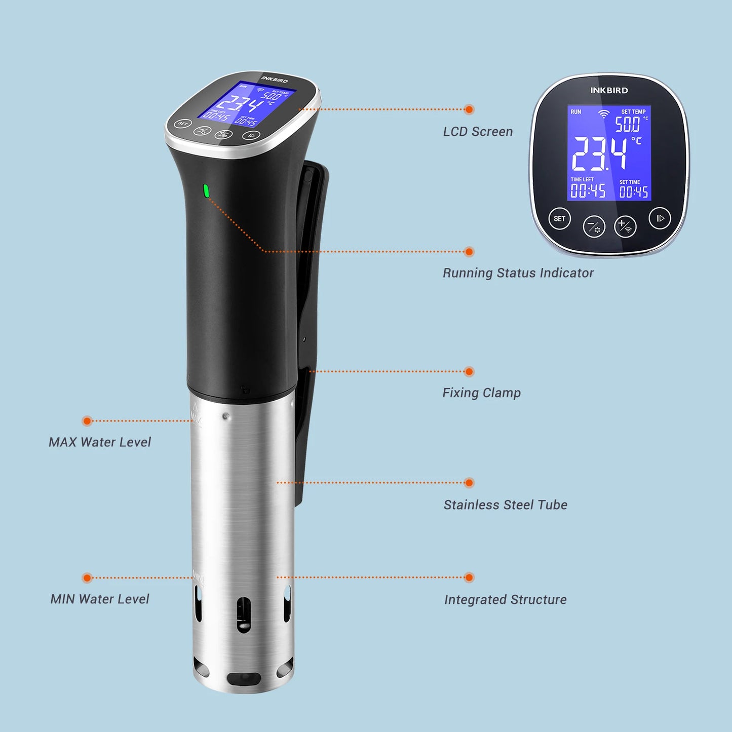 WiFi Sous Vide Cooker IPX7 Waterproof with App Control