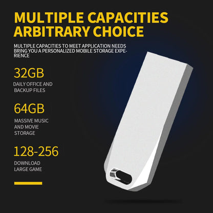 256GB USB 3.0 Metal Flash Drive Waterproof