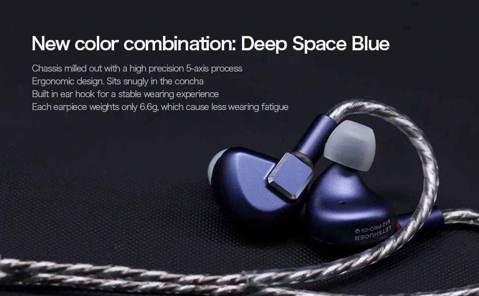 HiFi Wired IEM Earphones Planar Driver Bass Monitor Audio