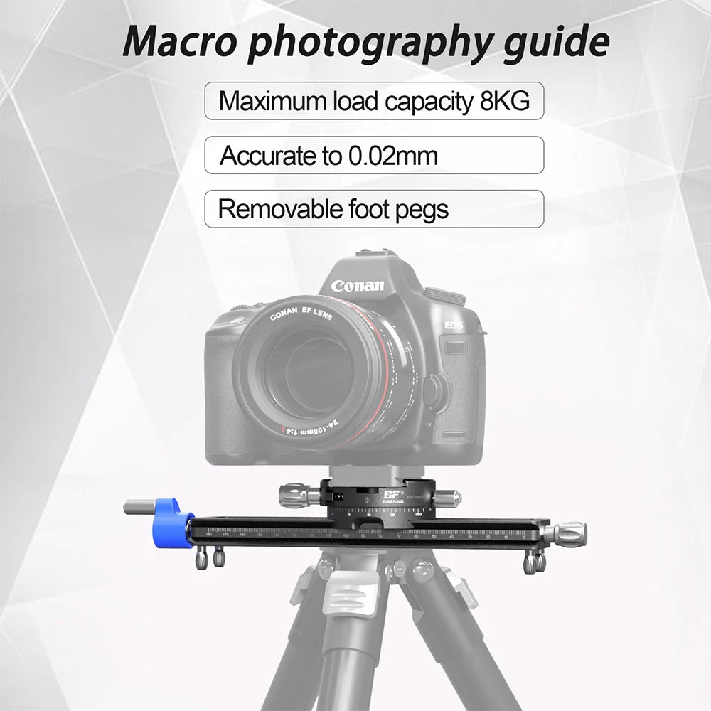 Portable SLR Camera Slider Rail Quick Mount Tripod Plate