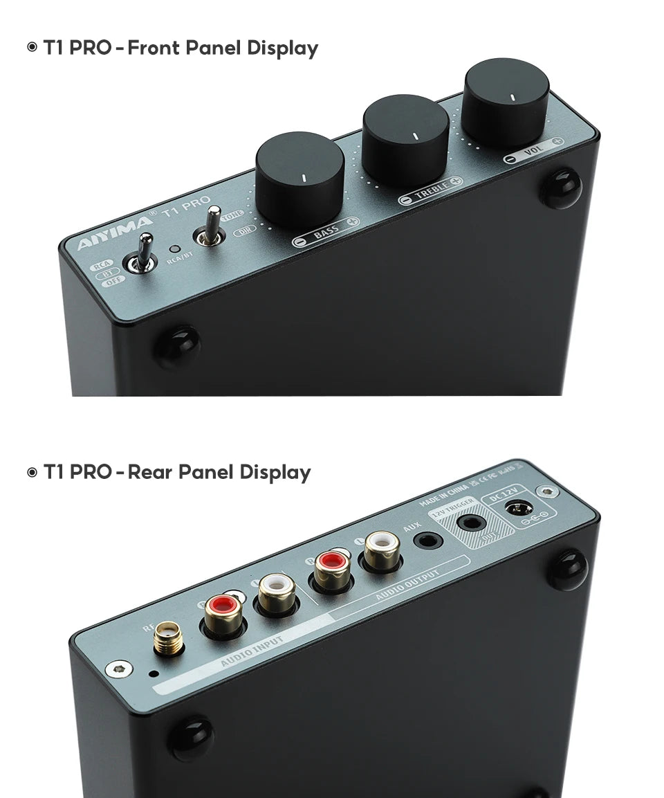 Tube Preamp Vacuum Amplifier with Bluetooth 5.1 & Tone Control