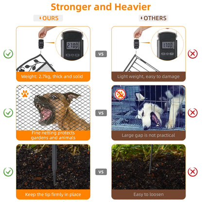 Portable Metal Pet Fence Barrier 5 Panel Safety Latch