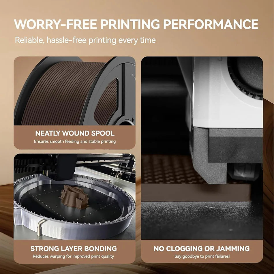 Wood Texture PLA 3D Printer Filament Mix Pack