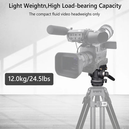 Heavy-Duty Tilt Pan Video Head Supports 12kg Load