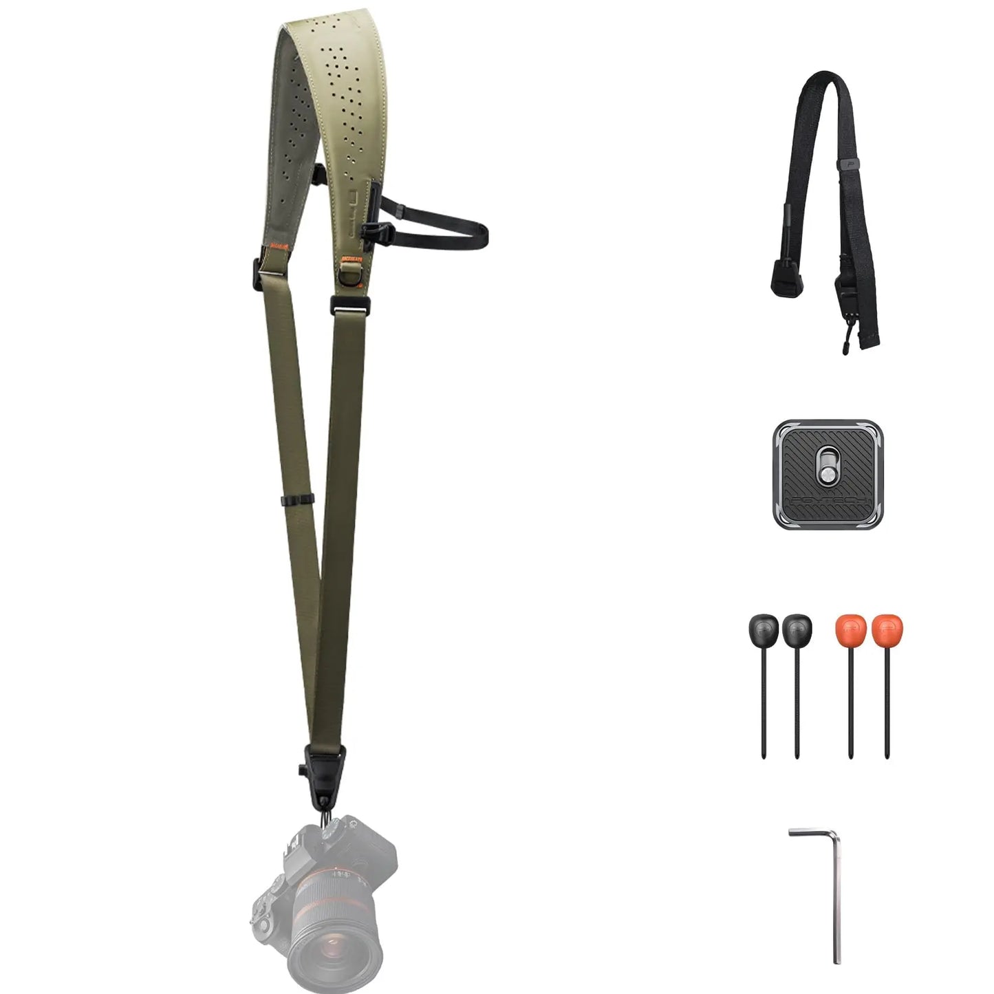 Green Heavy Duty Camera Strap Pro Quick Release