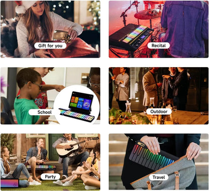 Portable 59-Key Digital Piano with 256 Tones