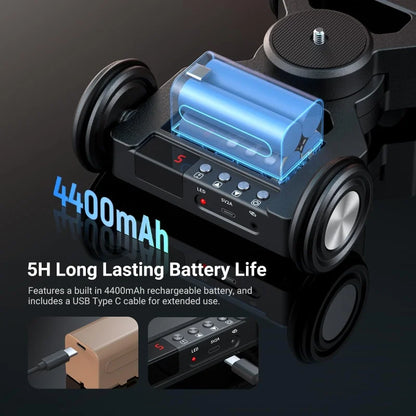 Portable Motorized Camera Slider Dolly for DSLR Smartphone