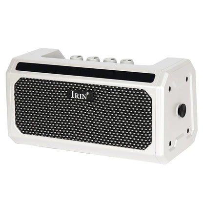 Compact White Guitar Amplifier with Clean and Overdrive Modes