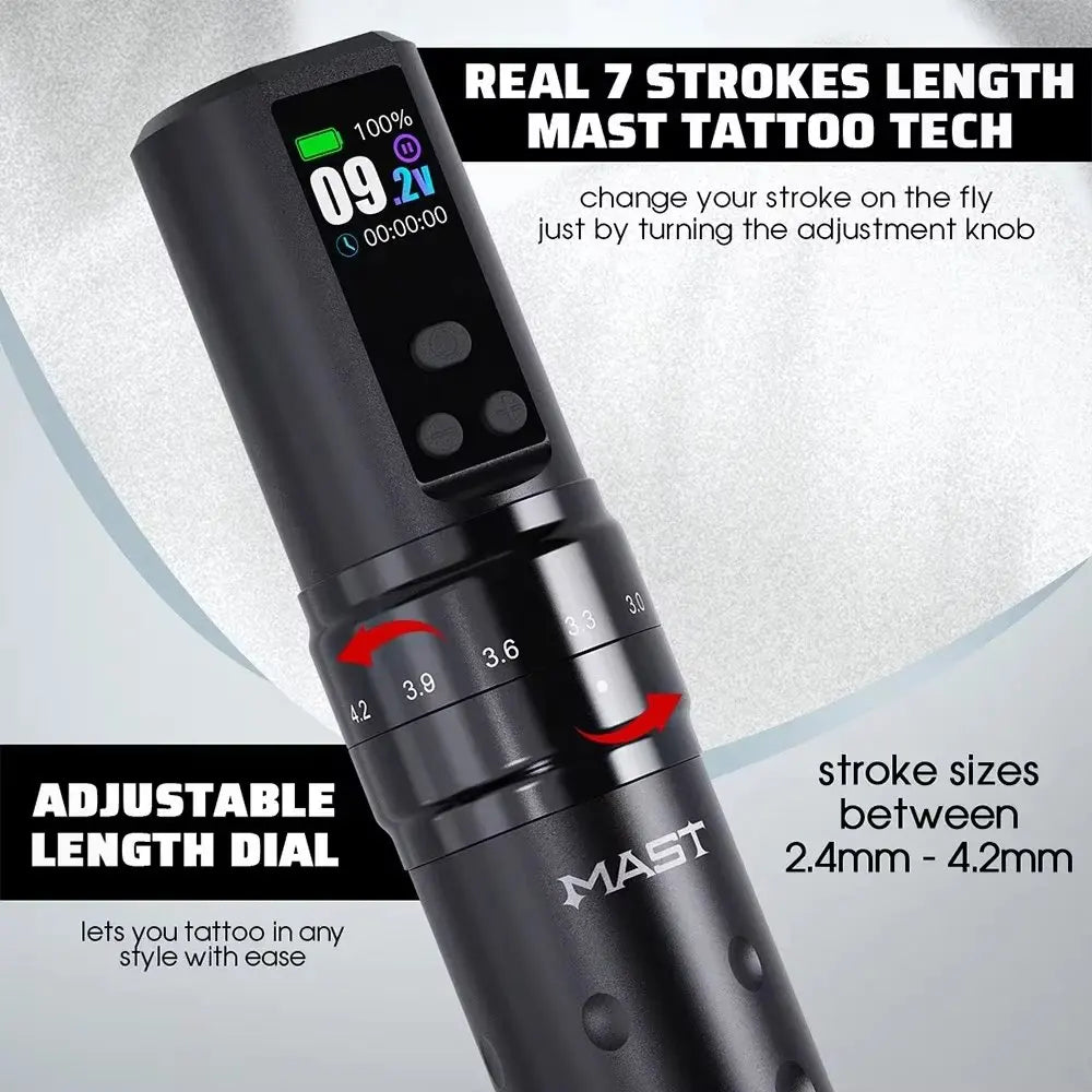 Wireless Tattoo Machine Kit with 7 Strokes