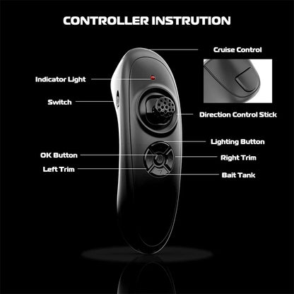 Waterproof RC Fishing Bait Boat 12000mAh with 4 Hour Use