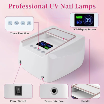 126W Rechargeable Cordless Nail Lamp for Gel Polish